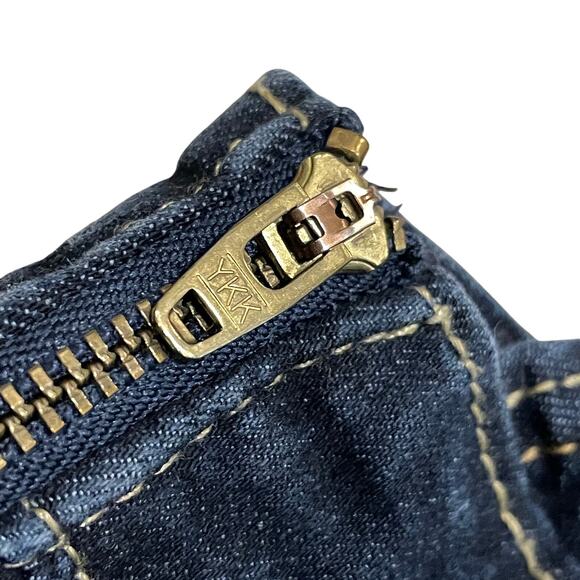 Denizen Levi’s XS Skinny Denim Overalls | Dark Wash Stretch Cross-Back Jumpsuit - Picture 5 of 11